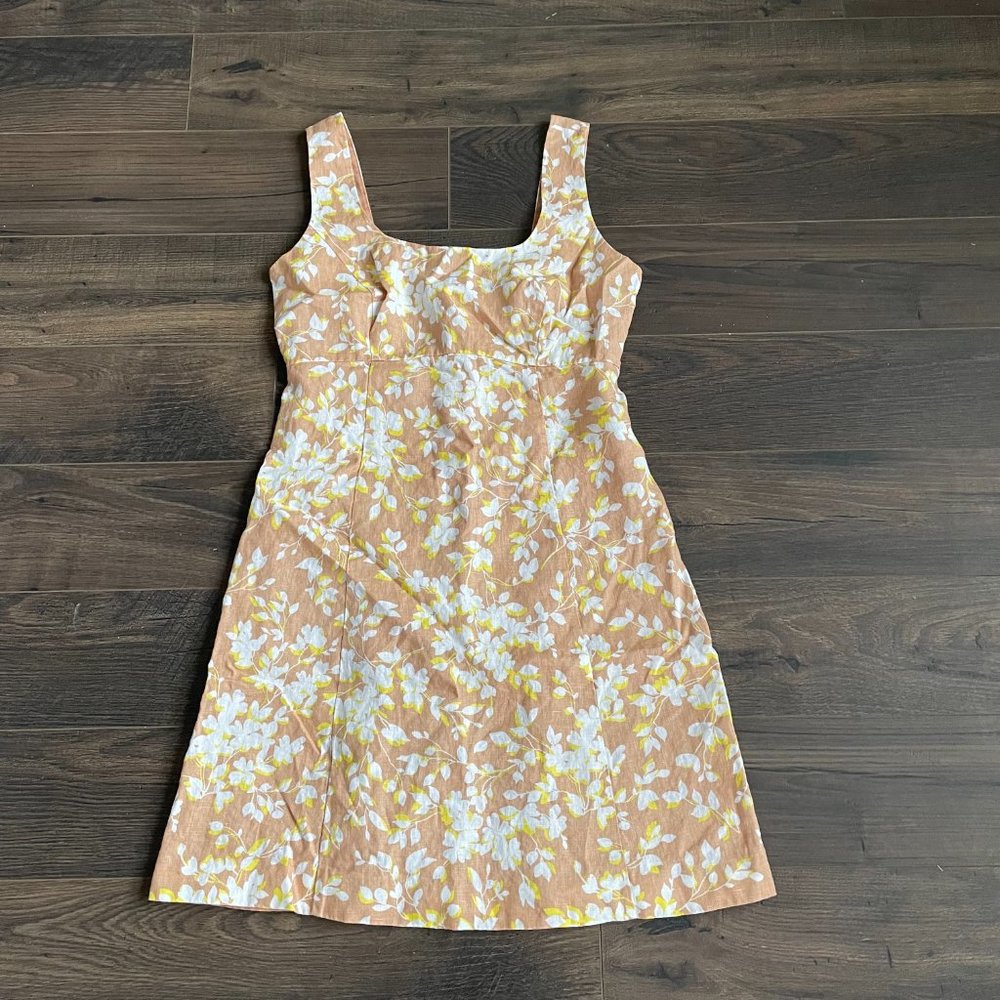 Draper James Babydoll Dress in Yellow Shadow Floral